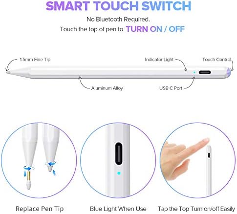 Stylus Pen for iPad 9th&10th Generation-2X Fast Charge Active Pencil Compatible with 2018-2023 Apple - Image 5