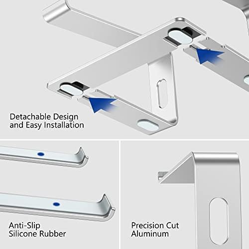 BESIGN LS03 Aluminum Notebook Stand, Ergonomic Detachable Computer Riser Holder Compatible with Air, - Image 5