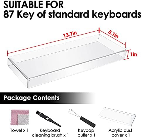 Gaming Keyboard Dust Cover Mechanical Keyboard Cover Premium Clear Acrylic Keypads Cover for 80% - Image 6