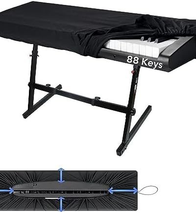 Piano Keyboard Dust Cover, 88 Keys Piano Music Keyboard Dirt Proof Cover Stretchy Electronic