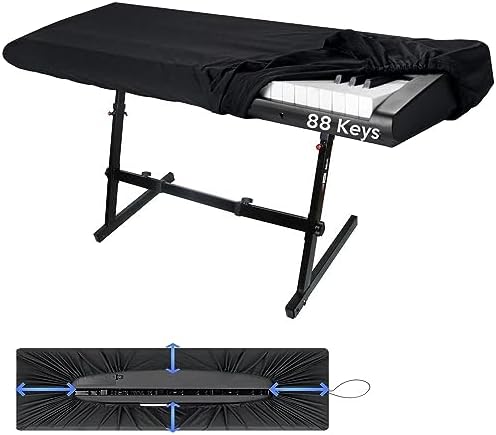 Piano Keyboard Dust Cover, 88 Keys Piano Music Keyboard Dirt Proof Cover Stretchy Electronic