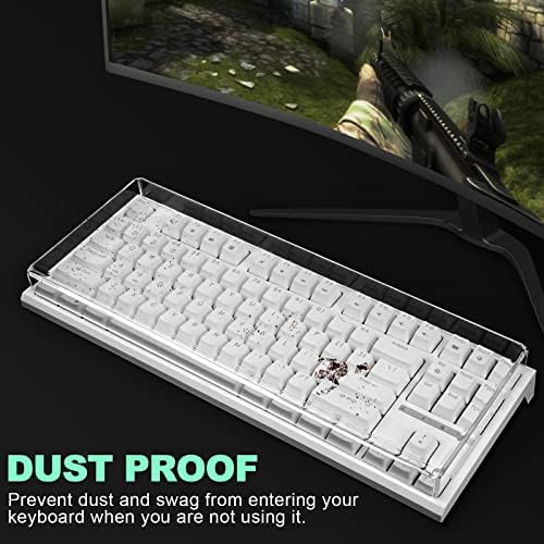 Gaming Keyboard Dust Cover Mechanical Keyboard Cover Premium Clear Acrylic Keypads Cover for 80% - Image 3