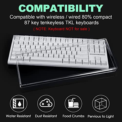 Gaming Keyboard Dust Cover Mechanical Keyboard Cover Premium Clear Acrylic Keypads Cover for 80% - Image 5